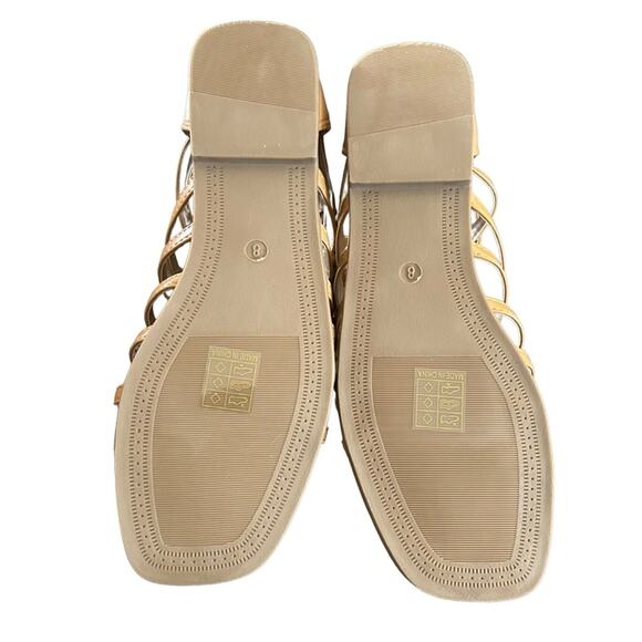 Journee Collection Petrra Gladiator Sandal Strappy Square Toe NEW Size 8 Tan - Picture 10 of 11